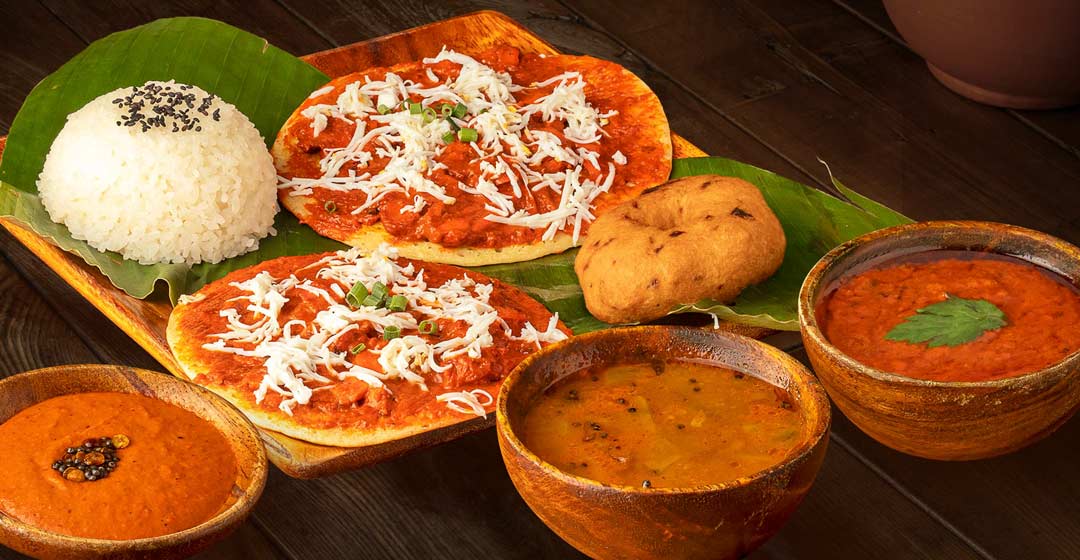 A4. バターチキンドーサセット  + ヴァダ